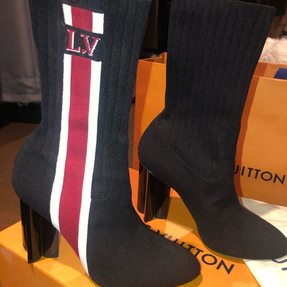 Authentic Louis Vuitton Silhouette Sock Bootie